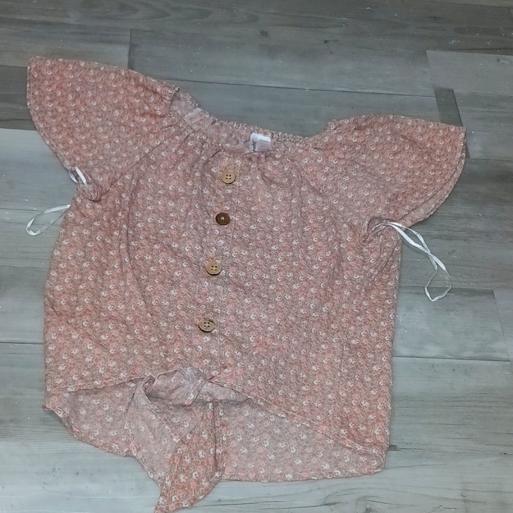 Kids Floral Button-Down Blouse